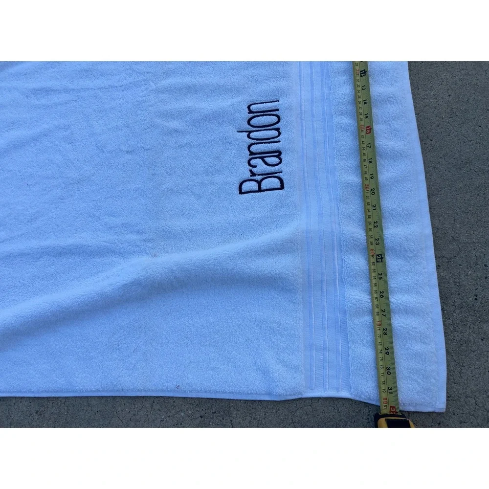 Hotel by Biltmore Bath Towel 30x54 Blue Brandon Embroidered MicroCotton Unisex